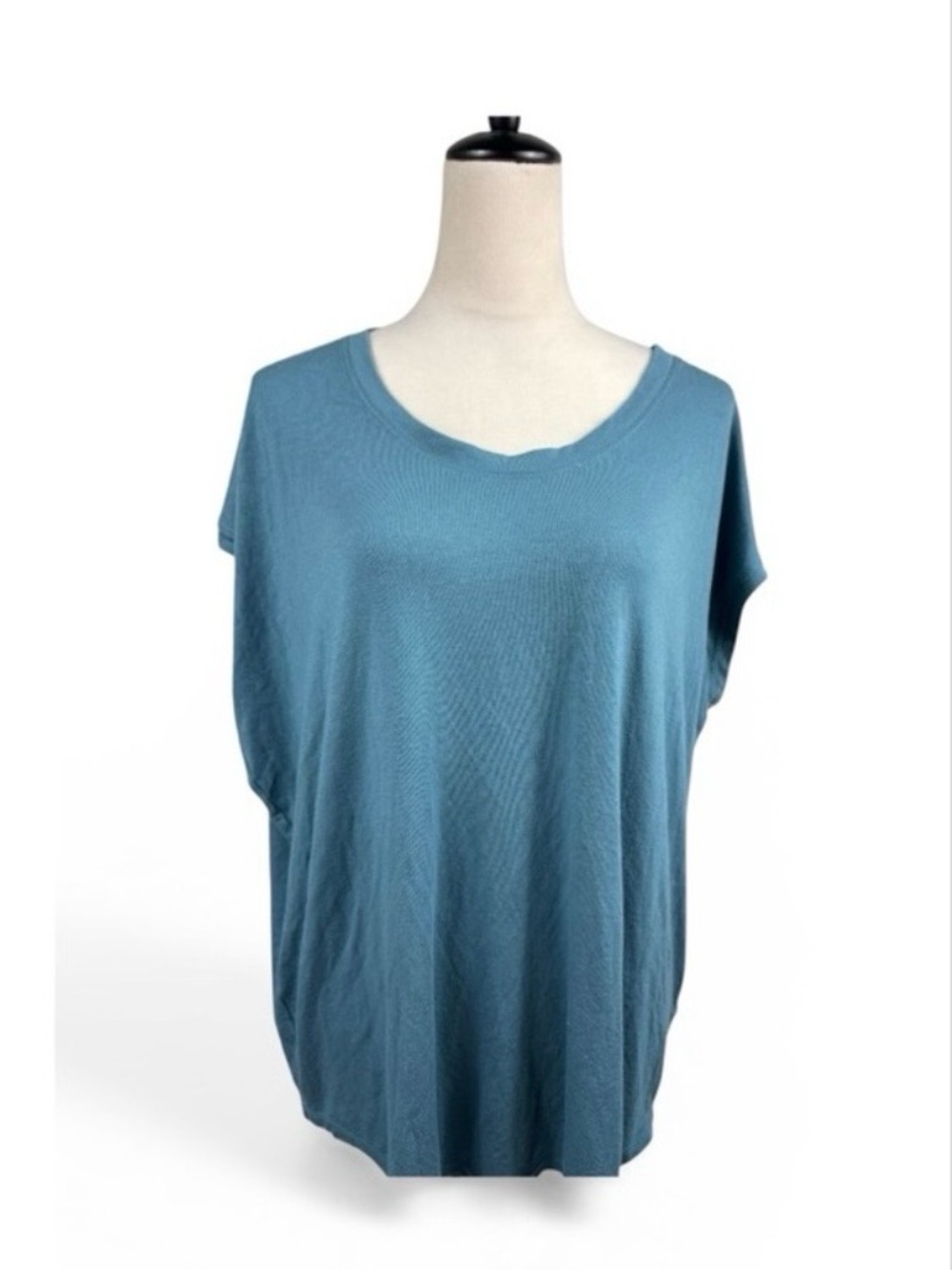 🆕 Athleta blue green Oversized Short Sleeve Top Size XLT